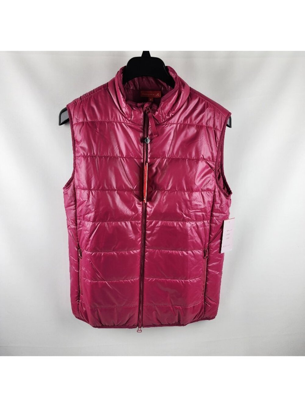 Redvanly Vest Mens M Sangria Pink Bolton Golf Full Zip R2395 NWT